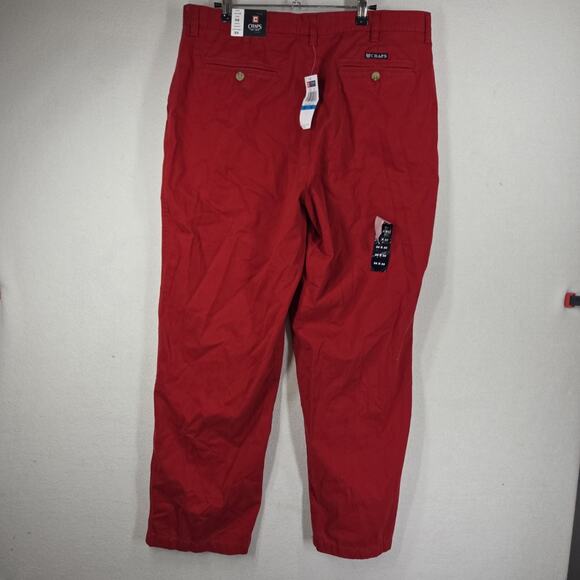 Vintage Chaps Ralph Lauren Pants Mens 36x30 Red NWT Workwear Preppy - Picture 9 of 14
